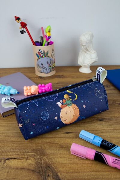 OneSize Husă pentru creion Suport pentru stilou din piele vegană cu design triunghiular tematic Micul Prinț