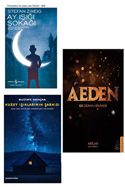 TÜRKİYE İŞ BANKASI KÜLTÜR YAYINLARI Aeden - Bir Dünya Hikayesi + Ay Işığı Sokağı + Kuzey Işıklarının Şarkısı (Koleksiyon Kitap)