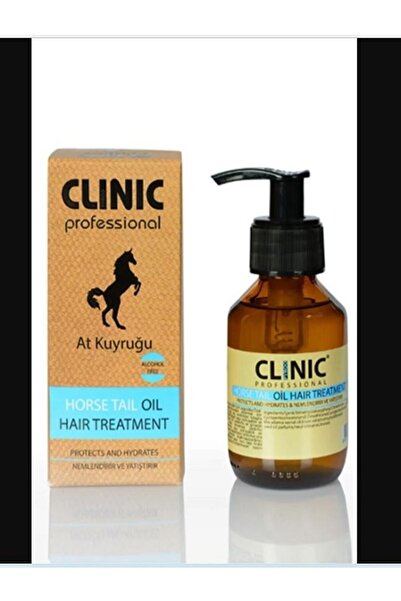 CLINIC PROFESSIONAL Pyroo Saç Kalan Durulanmaz At Kuyruğu Bakım Yağı 100ml..m...