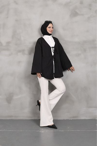 MODA VEDAT Κιμονό Tericoton Kumashini με φιόγκο