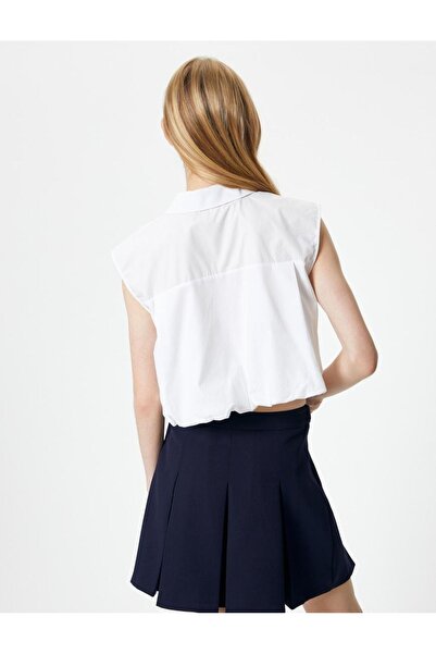 Koton Women's Buttoned Pocket Shirt