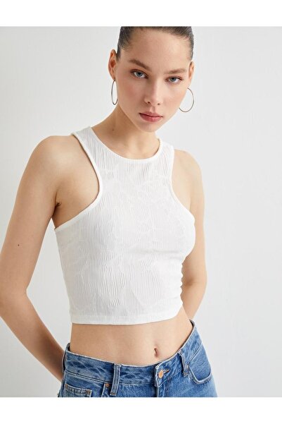 Koton Women's Top Textured Tank Top