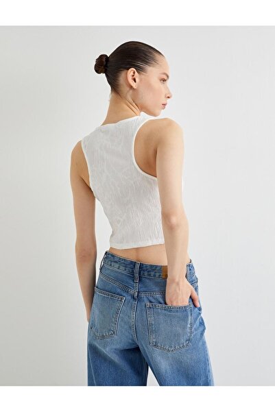 Koton Women's Top Textured Tank Top