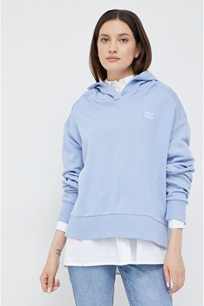 Tommy Hilfiger مقاس مريح - سويت شيرت من القطن العضوي المطرز