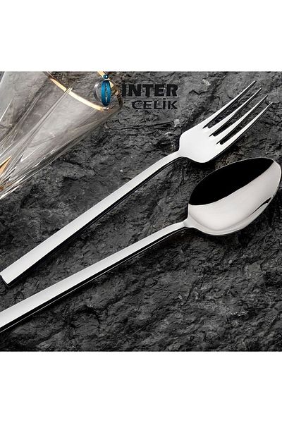 İnter Steel Nile Model 30 Piece Fork & Spoon Set