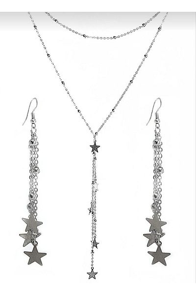 MODAMAYS Star Model Necklace and Earring Set