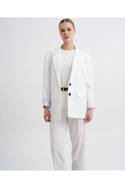 gül sezgin butik Jachetă FAST PERY FEMEII CU CULOARE ALBĂ