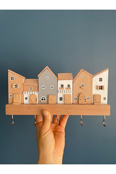 Gepetto Nine Ahşap Dekoratif Rustik Evler – Anahtar Askısı, El Yapımı Ve Şık ...