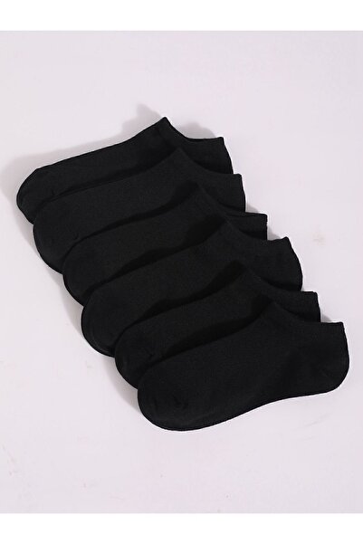 Black Arden Socks Unisex Düz 5'li Patik Çorap