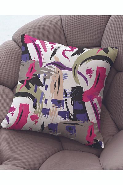 ÖZENEV 43X43 cm Velvet Throw Pillow Cover - Soft and Decorative Living Room Abstract