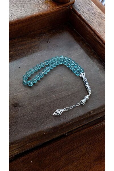 Ayver Gift Glass Model Rosary and Turkish Flag Keychain Set of 33