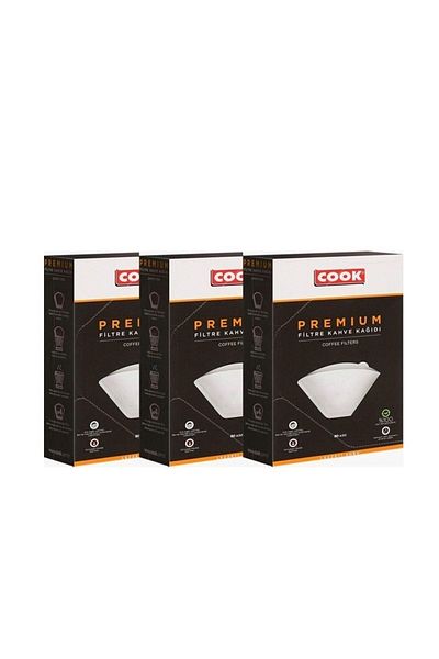 COOK Premium Filter Coffee Paper - Size 2 (3 Pack 240 Pieces)