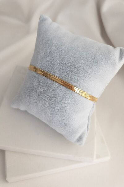 Karflake Gold İtalyan Model Zincir Zarif Çelik Kadın Kolye ve Bileklik Set