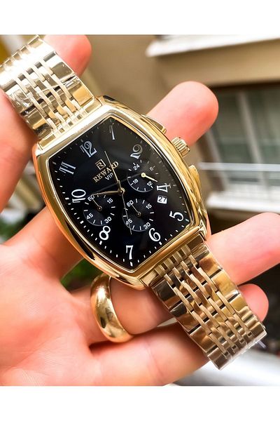 Reward Original Gold Men's Wristwatch + Wristband Combination