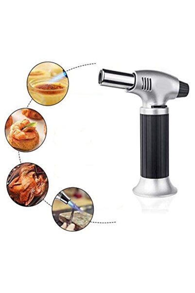 Genel Markalar Nanopro 1300derece Pürmüz Alevli Çakmak Isı Tabancası Metal Gövde Mutfak Kamp Çakmağı