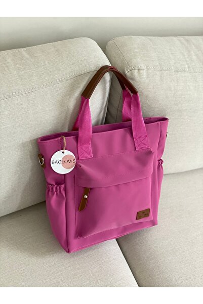 BAGLOVİS BÜYÜK BOY SATEN KUMAŞ SALAŞ OMUZ ÇANTASI