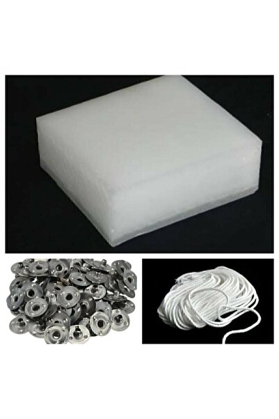 Otantik Avantaj Paket Parafin-balmumu Marka-1kg- Fitil 5mt- Çıt Çıt 50 Ad, Dekoratif Mum Yapımı Seti