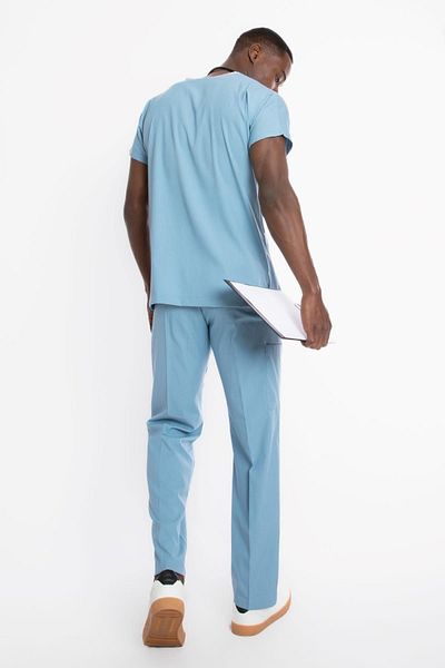 Uçak Medikal Costum chirurgical Alice Blue Core-Flex Lycra