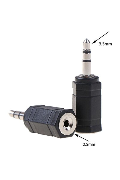 BK Teknoloji 3.5mm Erkek to 2.5mm Uyumlu  Dişi Stereo Mic Ses Kulaklık Jak Ad...
