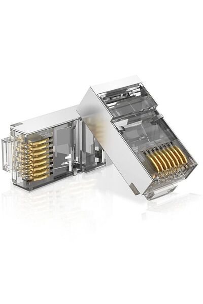BK Teknoloji Yeni Nesil Delikli EZ RJ45 Cat6 Metal Jak Konnektör 10’lu Paket