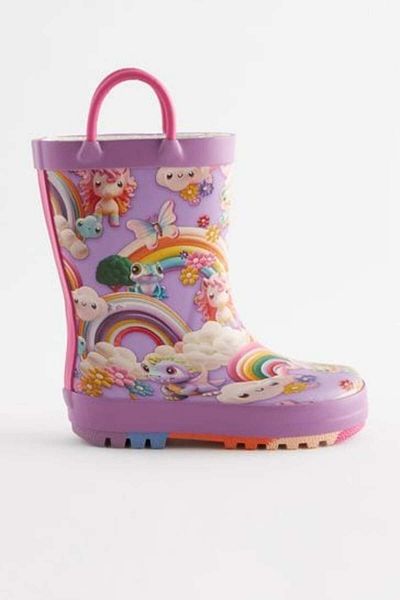 Next Baby Μπότες / Μπότες με μοτίβο λιλά Rainbow