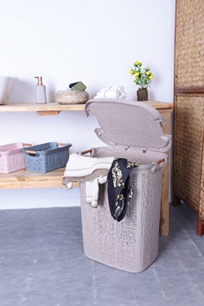 Arbu Home Καλάθι απλύτων - Μπεζ - 20-49 L