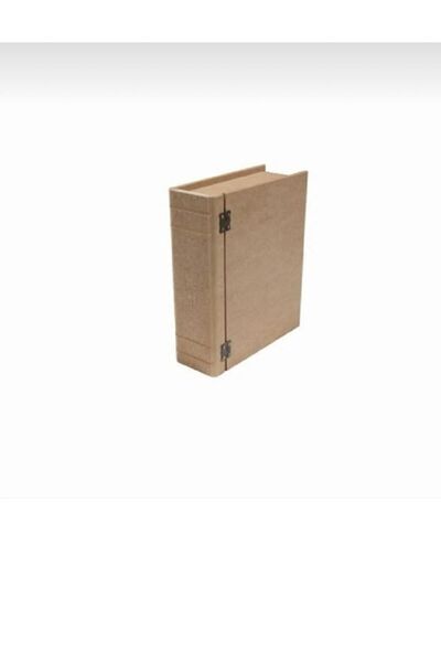 Güllü Ahşap Ahşap Boyanabilir Kitap Kutu Ham Mdf(20X15CM)