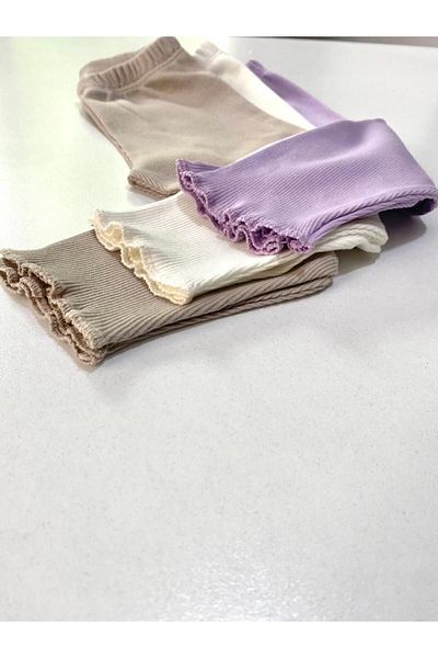Ary Ribbed Flexible 3-Piece Baby Tights Kids Tights Single Bottom
