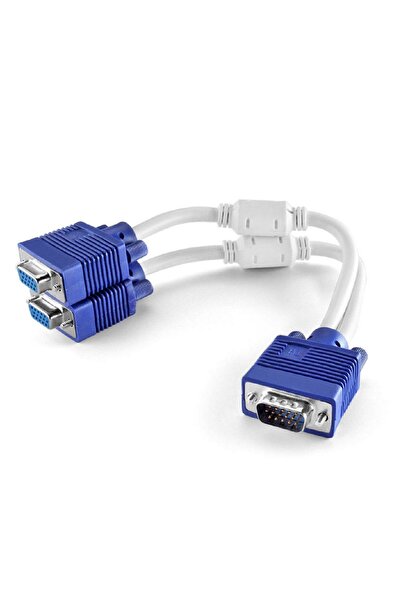 BK Teknoloji Yüksek Kalite Vga Çoklayıcı Monitör Kablosu 1 Giriş 2 Çıkış