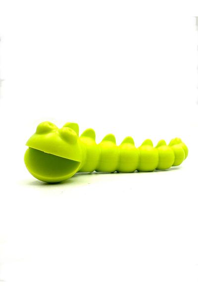 Tasma Market Green Caterpillar Soft Textured - Teeth Scratching Dog Toy