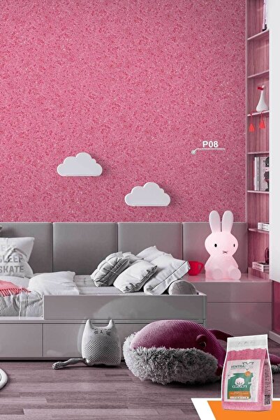 Ventrawall Isı Ve Ses Yalıtımlı Sürülen Duvar Kağıdı | Kendinden Yapışkanlı | Pembe | P08-1,5 Kg | 5m²