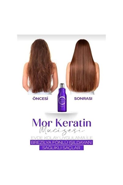 818 Mor Keratin Saç Botoxu Boyalı Ve Boyasız Tüm Saçlar Için