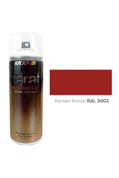 Motip Carat Akrilik Sprey Boya KARMEN KIRMIZI PARLAK 400 ml - RAL3002