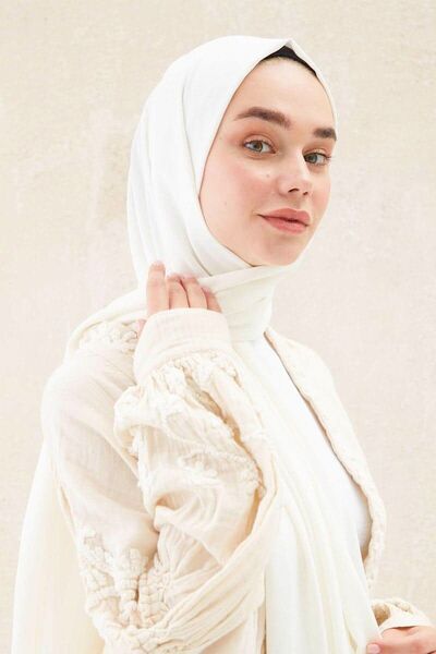 Larissa Scarf Μεταξωτό σάλι Medina Λευκό