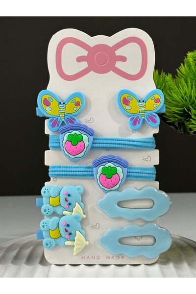 Chocuk Set of 8 Figured Cute Collet Rubber Snap Card Buckle