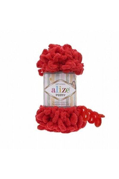 Alize Puffy Elle Örülen Ip 56 Kırmızı (5adet)