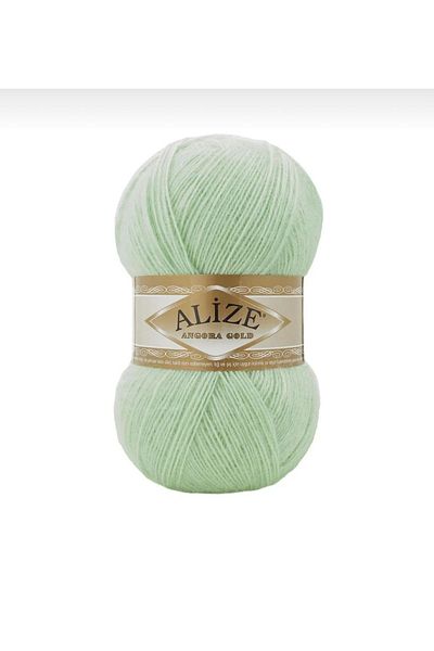 Alize Angora Gold 5 Pieces Hand Knitting Yarn 842 Light Mint