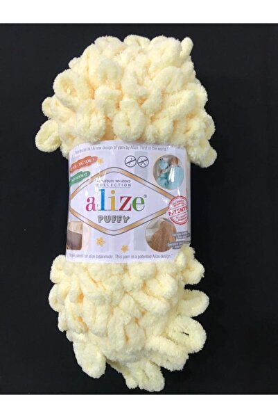 Alize Puffy Alize 5 пухкава прежда за одеяло - 13 светложълто