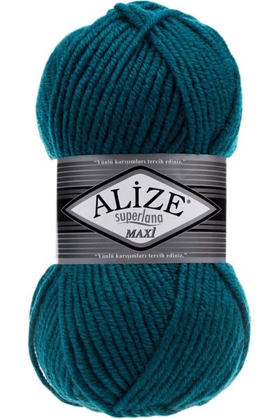Alize 5 bucăți Süperlana Maxi Petrol 212 grosime pentru tricotat manual vestă cardigan fire eșarfă beanie pulover fire