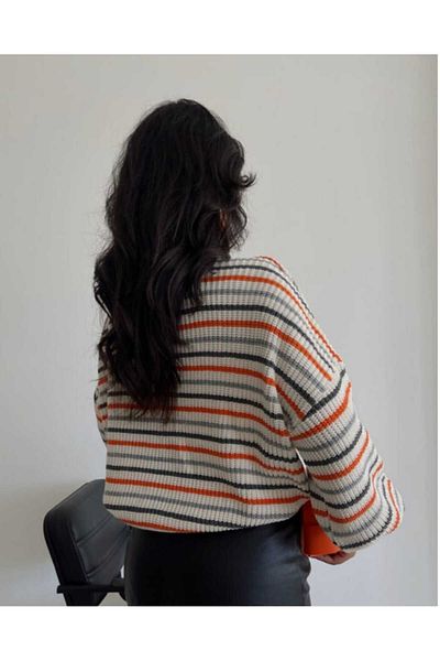 Tilvess Giyim Gestreifter Damenpullover