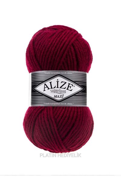 Alize (5 bucăți) Superlana Maxi 390 fire de tricotat manual cireșe vestă cardigan ață eșarfă ață pulover