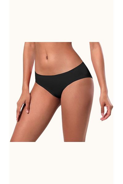 BUTİK1AVM Black Laser Cut Women's Panties 3 Pieces - No Trace
