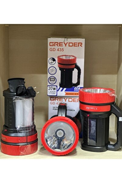 Greyder Gd 435 20 W Led Şarjlı El Feneri Solar Şarj