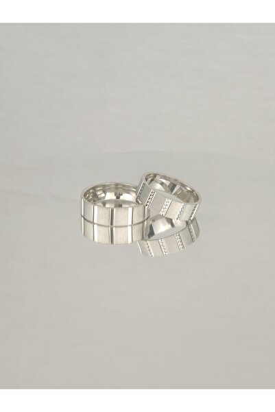 Gri Gümüş Romantik Zarafet Döngüsü 925 Ayar Gümüş Alyans, Nişan Ve Söz Yüzüğü