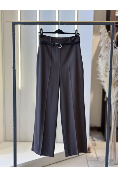 Zühre Kemer Detaylı Kahve Pantolon 0210