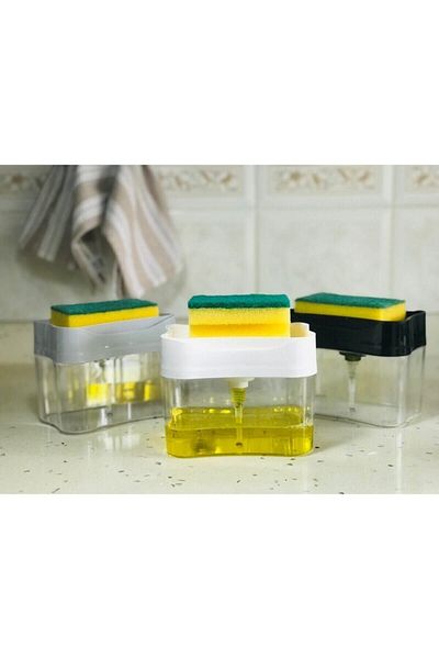 BHB HOME Pump Sponge Container Liquid Soap Dispenser (Sponge Gift)