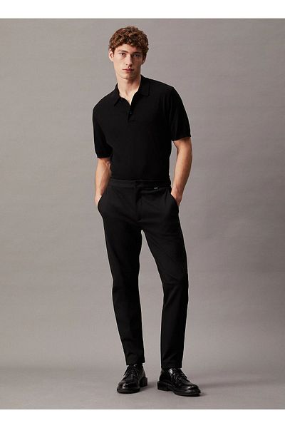 Calvin Klein Men's Black Regular Waist Trousers - K10K 113647 Beh