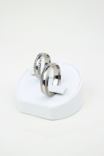 Gri Gümüş Zamansız Sevgi Birleşimi 925 Ayar Gümüş Alyans, Nişan ve Söz Yüzüğü