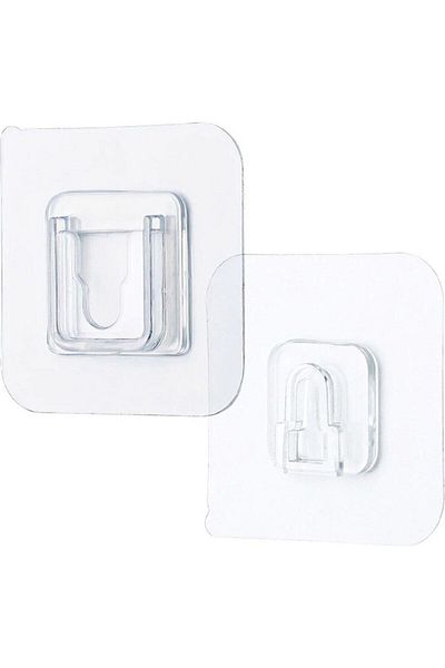 La Push Concept Slide-Up Item Fixing Hanger 10 Pieces Transparent Double Sided Adhesive Snap Clip