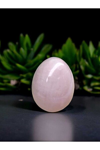 The Magıc of Healıng Hakiki Doğal Taş Yumurta/Küre Şeklinde Pembe Kuvars Taşı